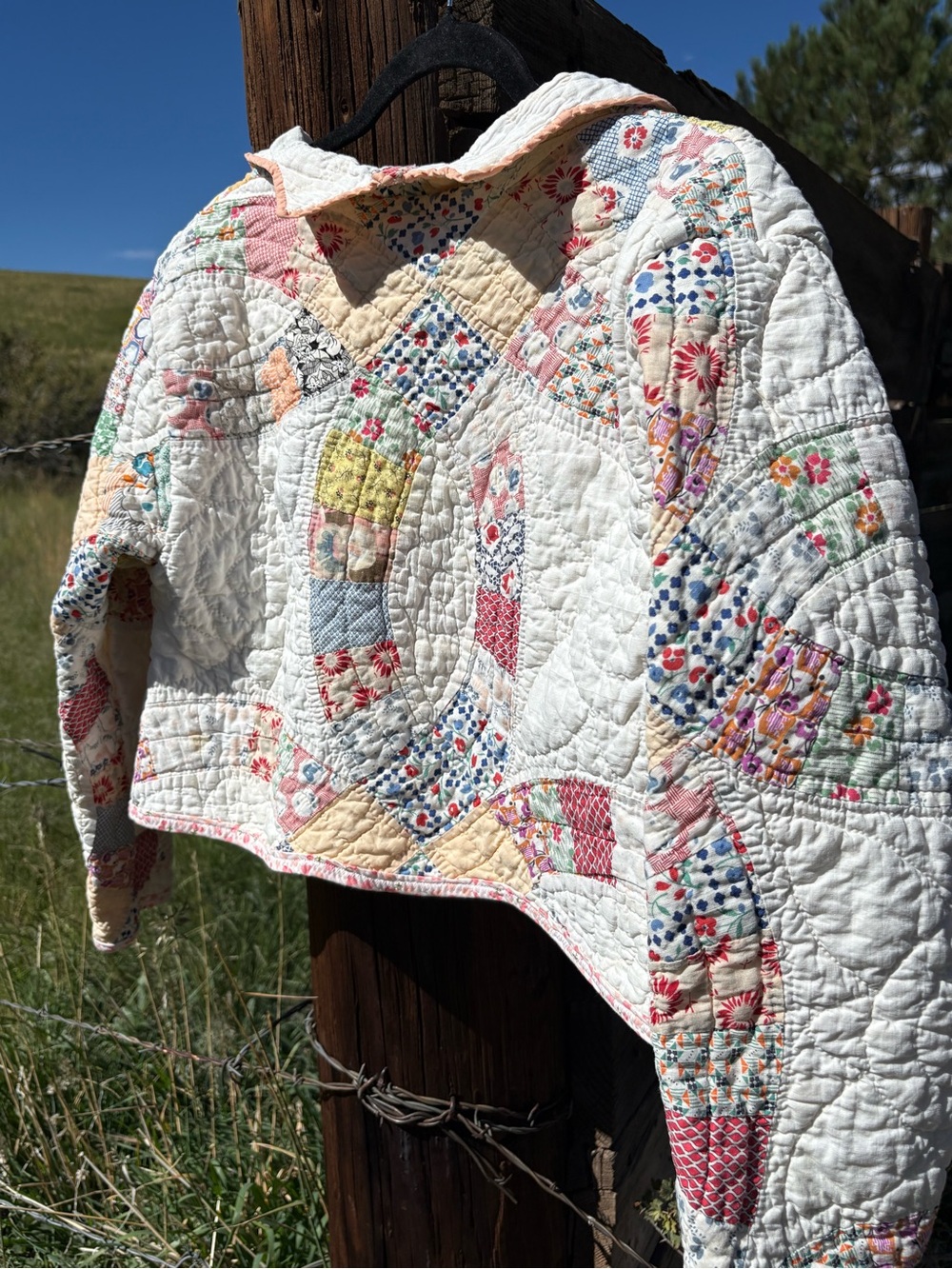 Prairie Romance Quilted Heart Pockets Patchwork Jacket size 0-6 - Picture 12 of 14